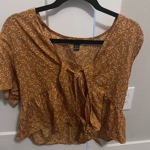 Shein front tie shirt